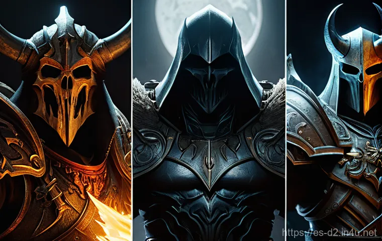 디아블로2 아이템 강화 팁 - Here are three detailed image prompts in English, inspired by the provided text about Diablo 2 Resur...