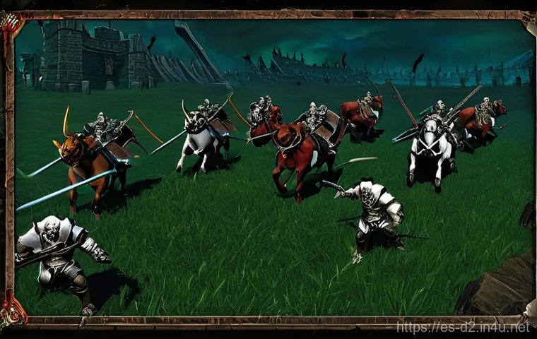 디아블로2 카우방 열기 - **Opening the Bovine Portal in Diablo II:** "A formidable Diablo II Sorceress, adorned in her ic...